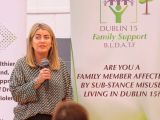 Photo of Sarah Jane Leonard presenting at the Drug Related Intimidation Information seminar